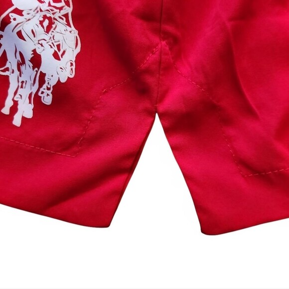 U.S POLO ASSN Women's Mini Shorts Red White Logo Size Large - Picture 7 of 10